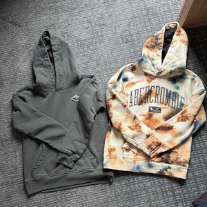 Abercrombie Kids Olive and Tie-Dye Hoodies